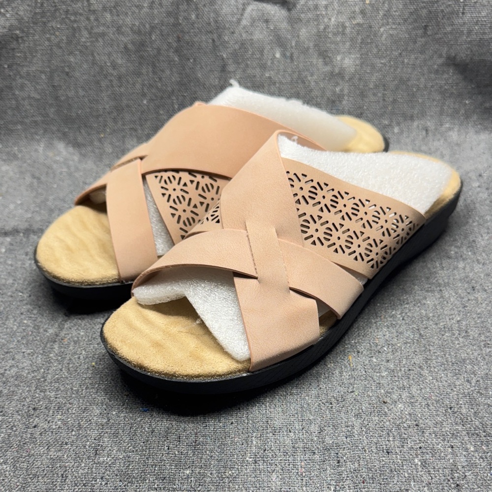 Easy Street Women's Sandals in Beige and Black